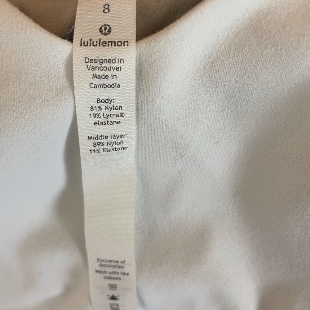 Lululemon Athletica Longline Bra White Womens Medium - Picture 4 of 4